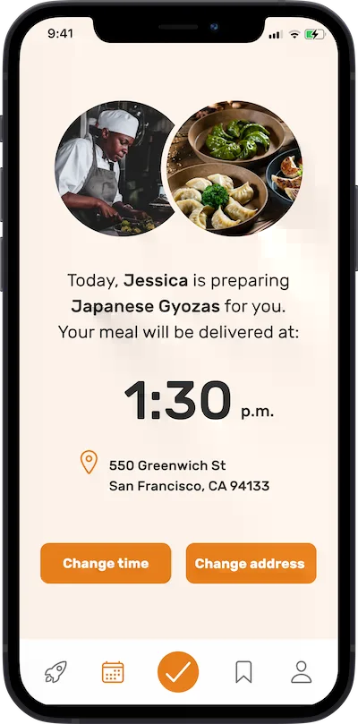 iPhone app meal delivery